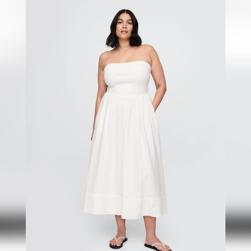 GAP Strapless White Dress